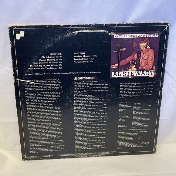 Al Stewart Past Present And Future (Vinyl, 1974) Janus JLS-3063 VG LP Record - Picture 3 of 11